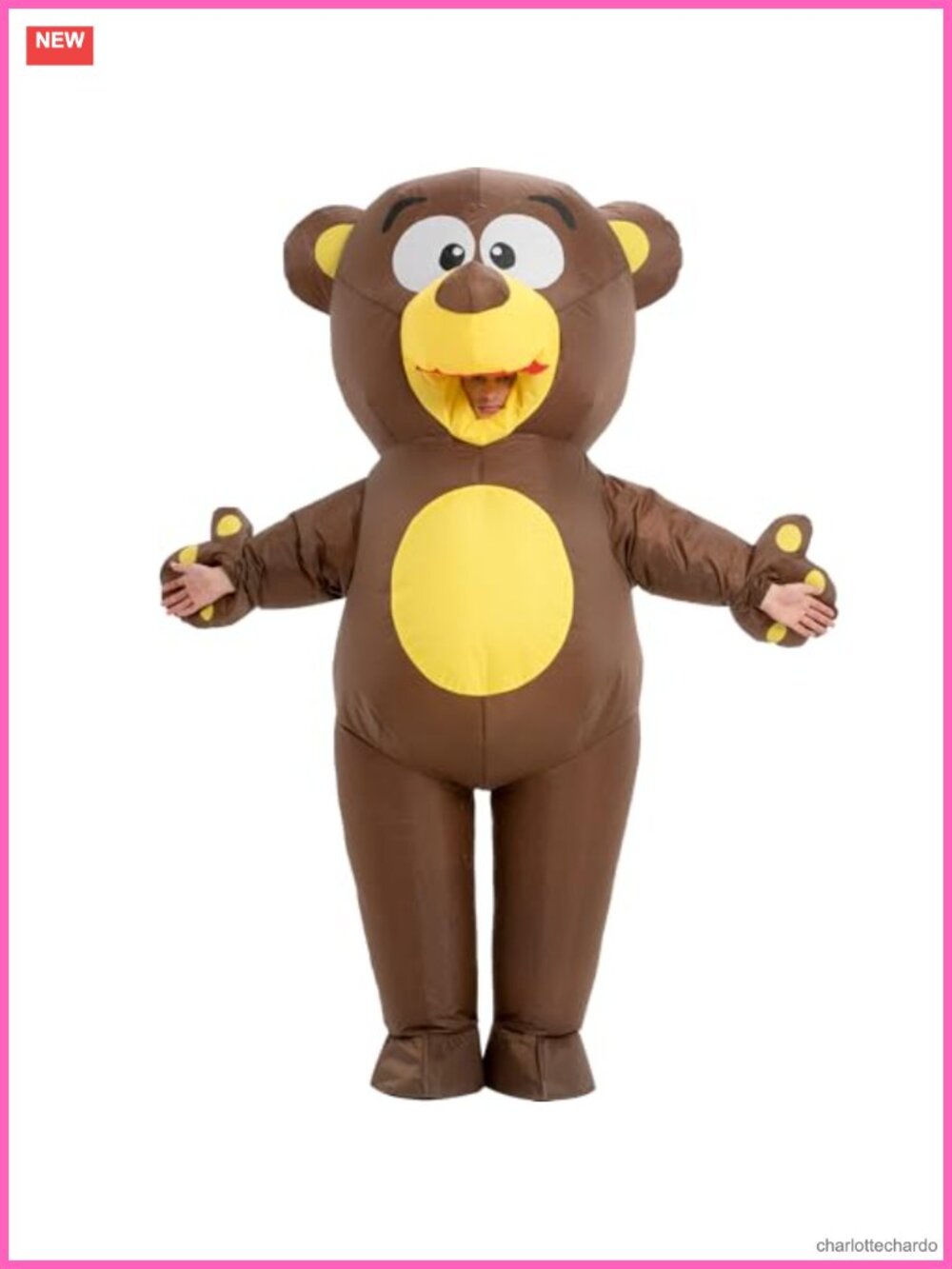 Adult Inflatable Bear Costume Full Body Blow Up Halloween Suit